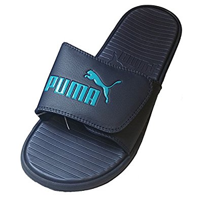 Puma Herren Slides Sandalen Fit Flop Schuhe Grau Blau US 10
